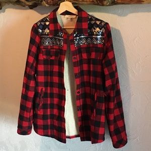 Embellished fleece top